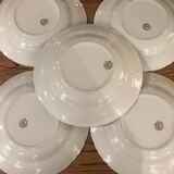 lot of 5 hollow plates Mill of wolves golden floral decoration