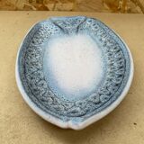 Ancien plat vallauris de jean austruy forme poisson céramique bleu gris #b654