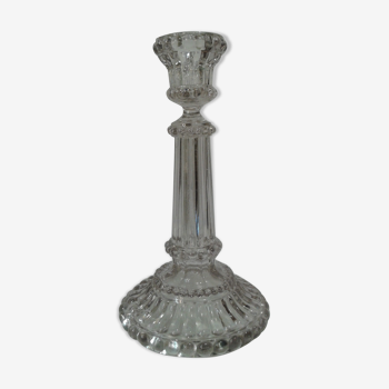 Former candlestick in press-molded glass late 19th