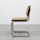 Set of 4 black Cesca B32 chairs by Marcel Breuer, Italy, 1980s.