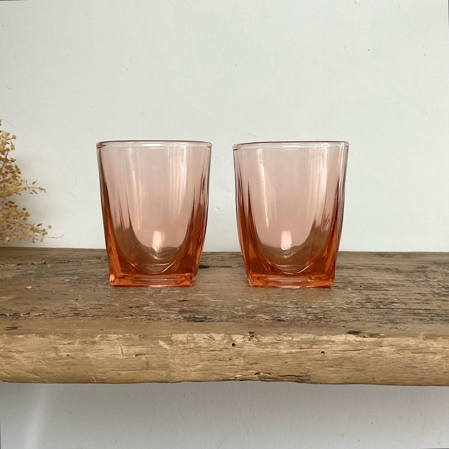 6 verres Rosaline vintage « art déco »
