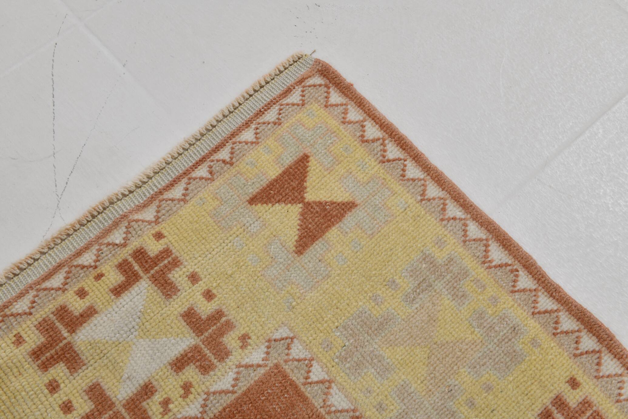 3x11 Pumpkin Orange & Yellow Runner Rug, Handwoven Turkish Runner, 81x344Cm