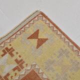 3x11 Pumpkin Orange & Yellow Runner Rug, Handwoven Turkish Runner, 81x344Cm