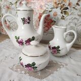 Coffee set 3 pieces Gien France Chinon model