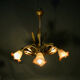 Chandelier leaf décor with 5 tulips of light