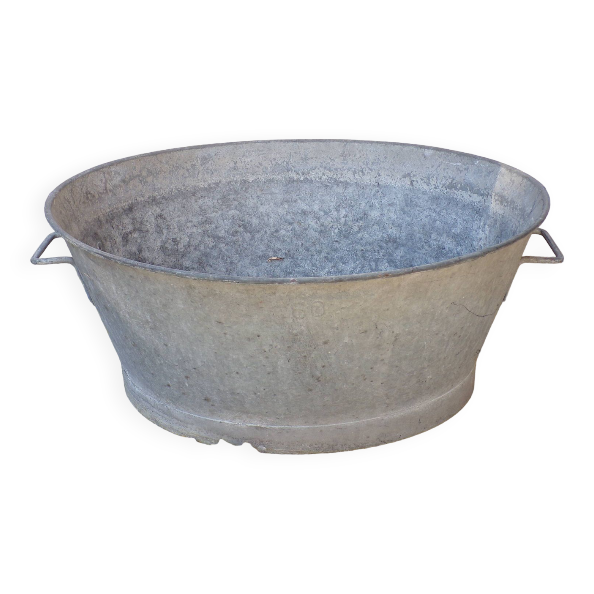 Oval zinc basin 50X60 cm