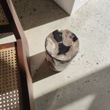 Side table in petrified wood