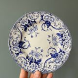 Series of 9 Creil Montereau plates, Flora model