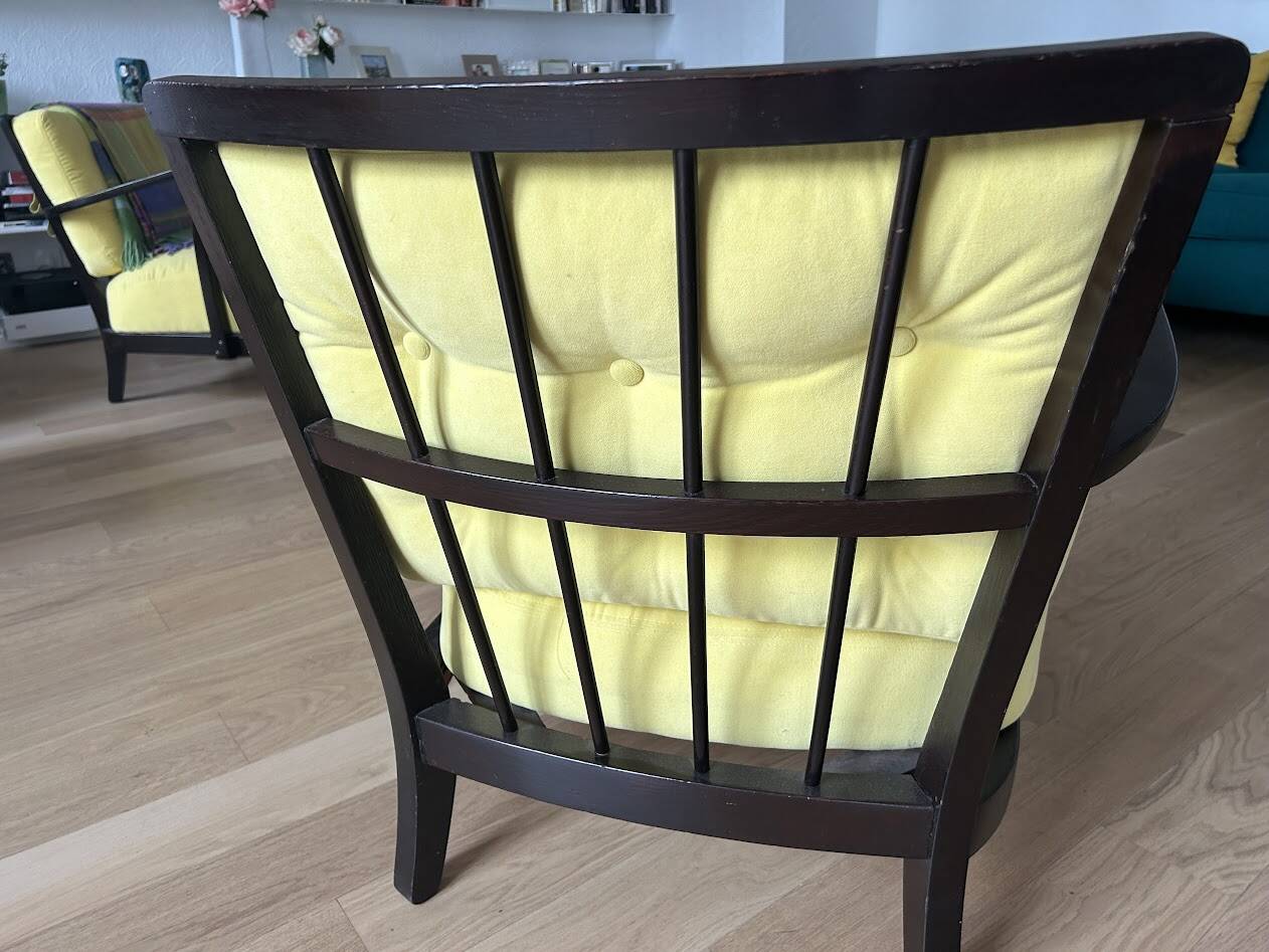 Midcentury armchair pair