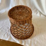 Wicker paper bin