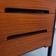 Vintage modernist double-sided desk in mahogany and black metal from the 1960s