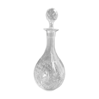 Blown and cut crystal decanter