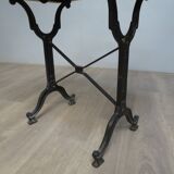 bistro table metal base rustic top