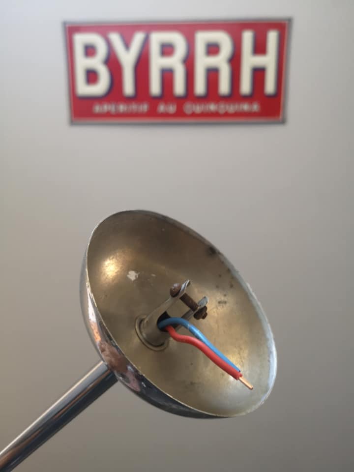 Ceiling lamp globe ball Art Deco opaline Clichy pink 1930