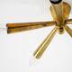 Original small mid-century modern brass Sputnik ceiling lamp with five arms