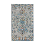Handmade Hi-Low Pile Oriental 1980s 167 cm x 285 cm Blue Rug