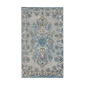 Handmade Hi-Low Pile Oriental 1980s 167 cm x 285 cm Blue Rug