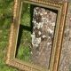 Frame carved wood and gilded stucco