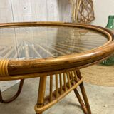 Vintage rattan coffee table