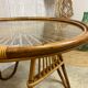 Table basse rotin vintage