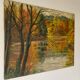 Vintage oil painting on canvas signed Cannaut Utz – autumn landscape