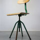 Set of 2 industrial mint green swivel chairs, 1960