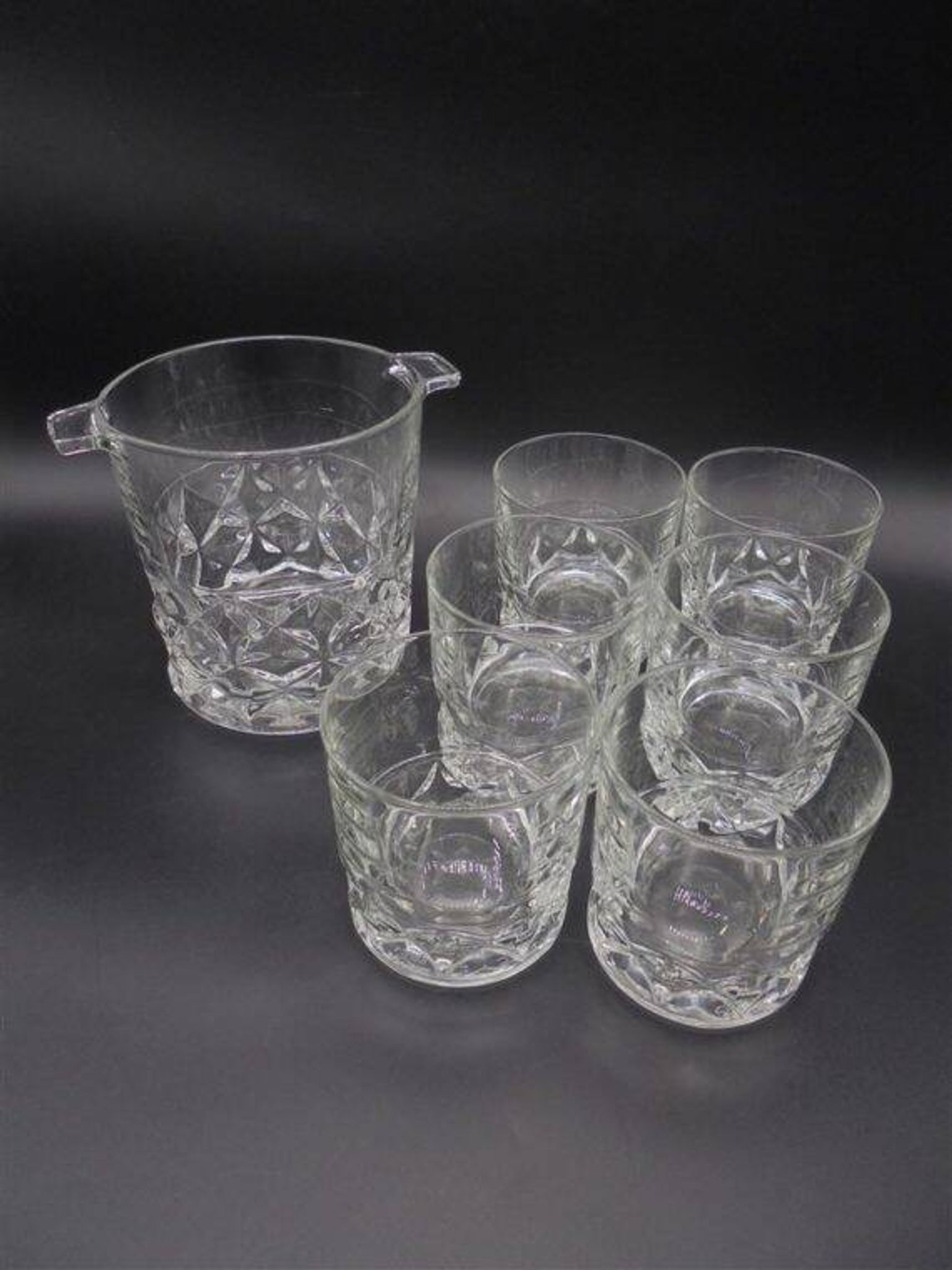 Seau à glace assorti de 6 verres