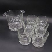 Seau à glace assorti de 6 verres