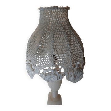 alabaster lamp with hook shade