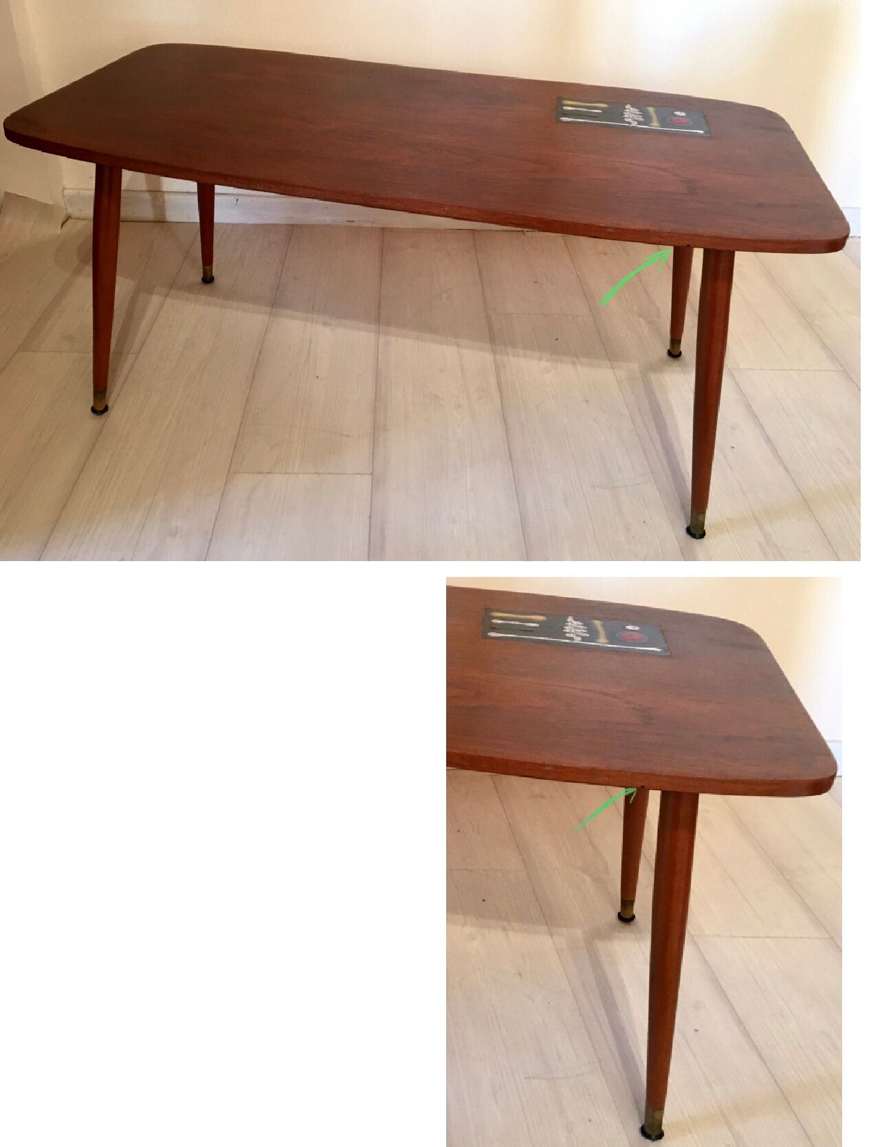 Scandinavian vintage teak coffee table