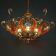 Lustre en métal et verre de Murano par MM Lampadari, années 1990