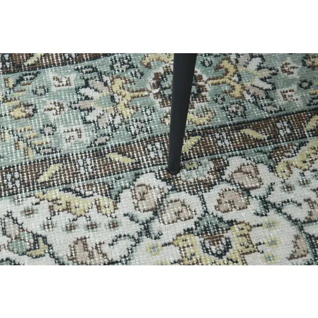 1970s Turkish Oushak Handmade Wool Cotton Green Area Rug 164x285
