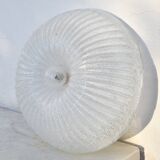 Italian midcentury Murano glass flush mount light Barovier style, 1970s