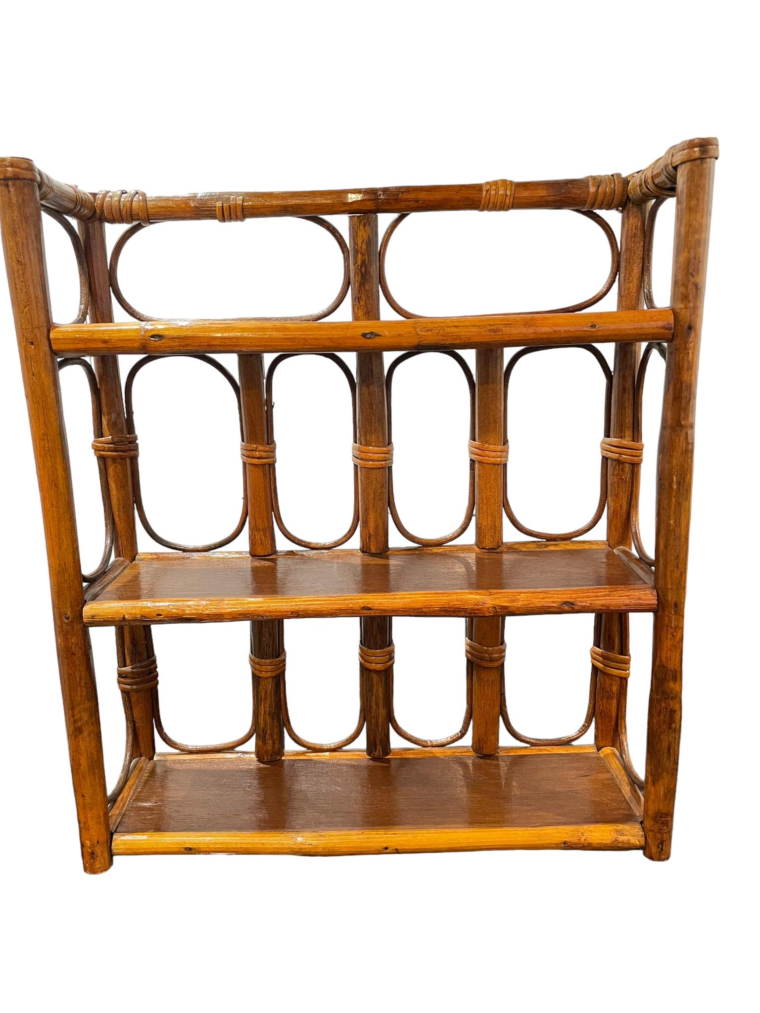 Rattan shelf