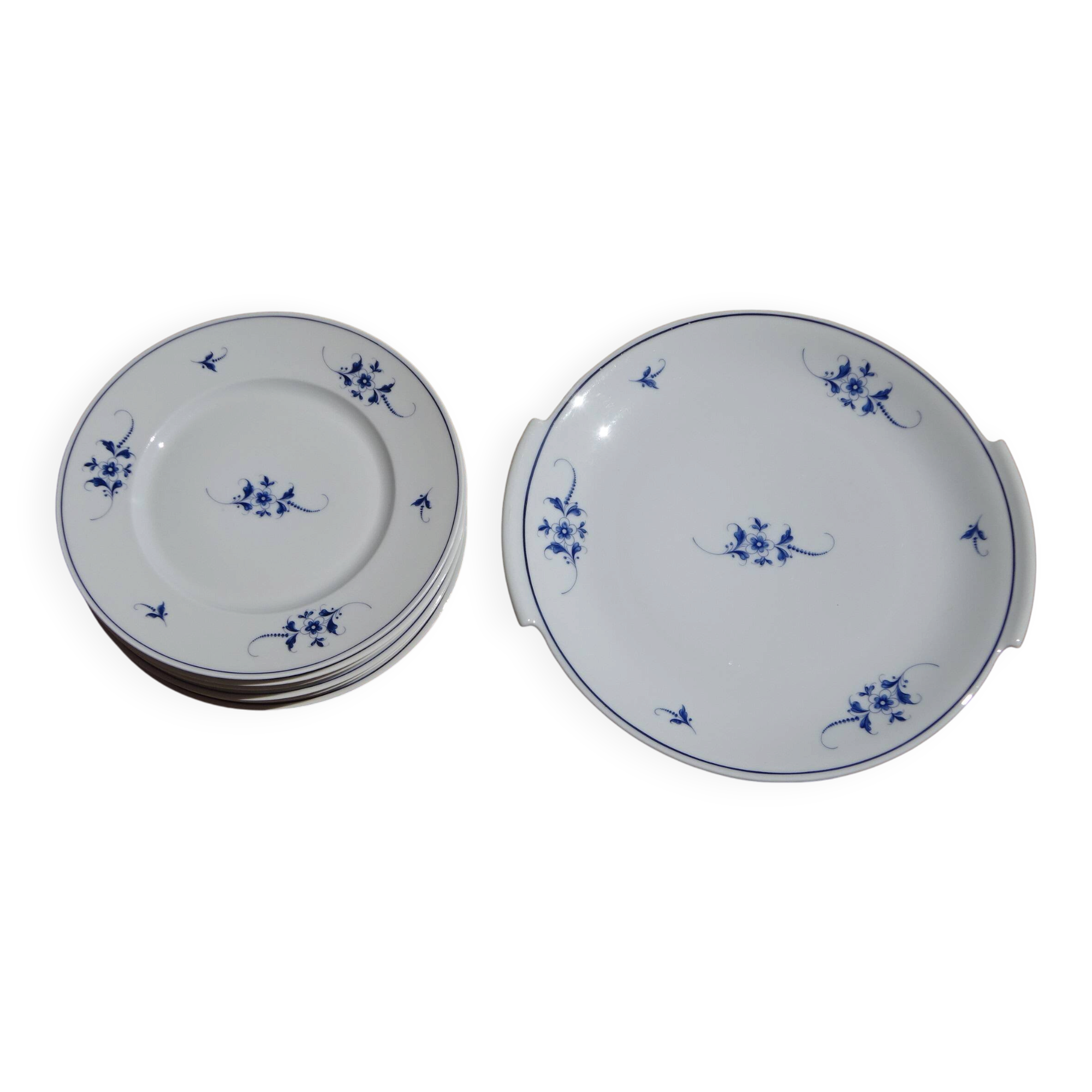 Dessert service, 13 pieces in Limoges porcelain, Bernardaud