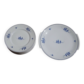 Dessert service, 13 pieces in Limoges porcelain, Bernardaud