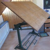 Drawing table 1950 UNIC cast iron base