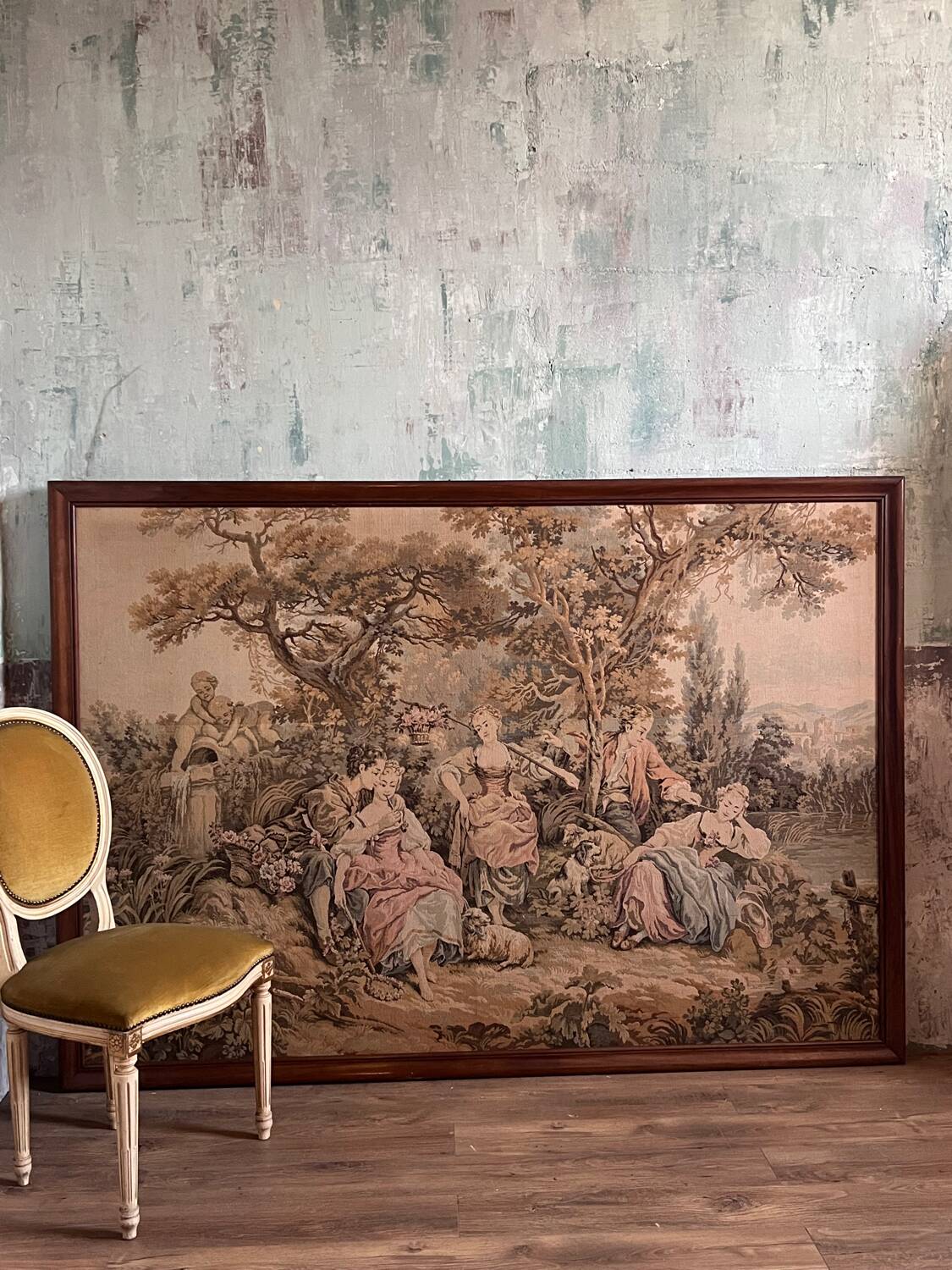 Vintage Framed Wall Tapestry