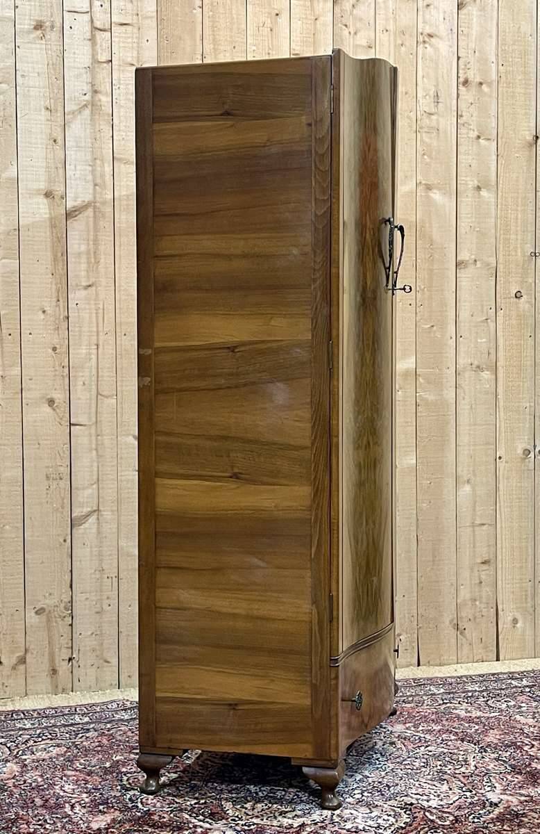 1950s English walnut bedroom wardrobe