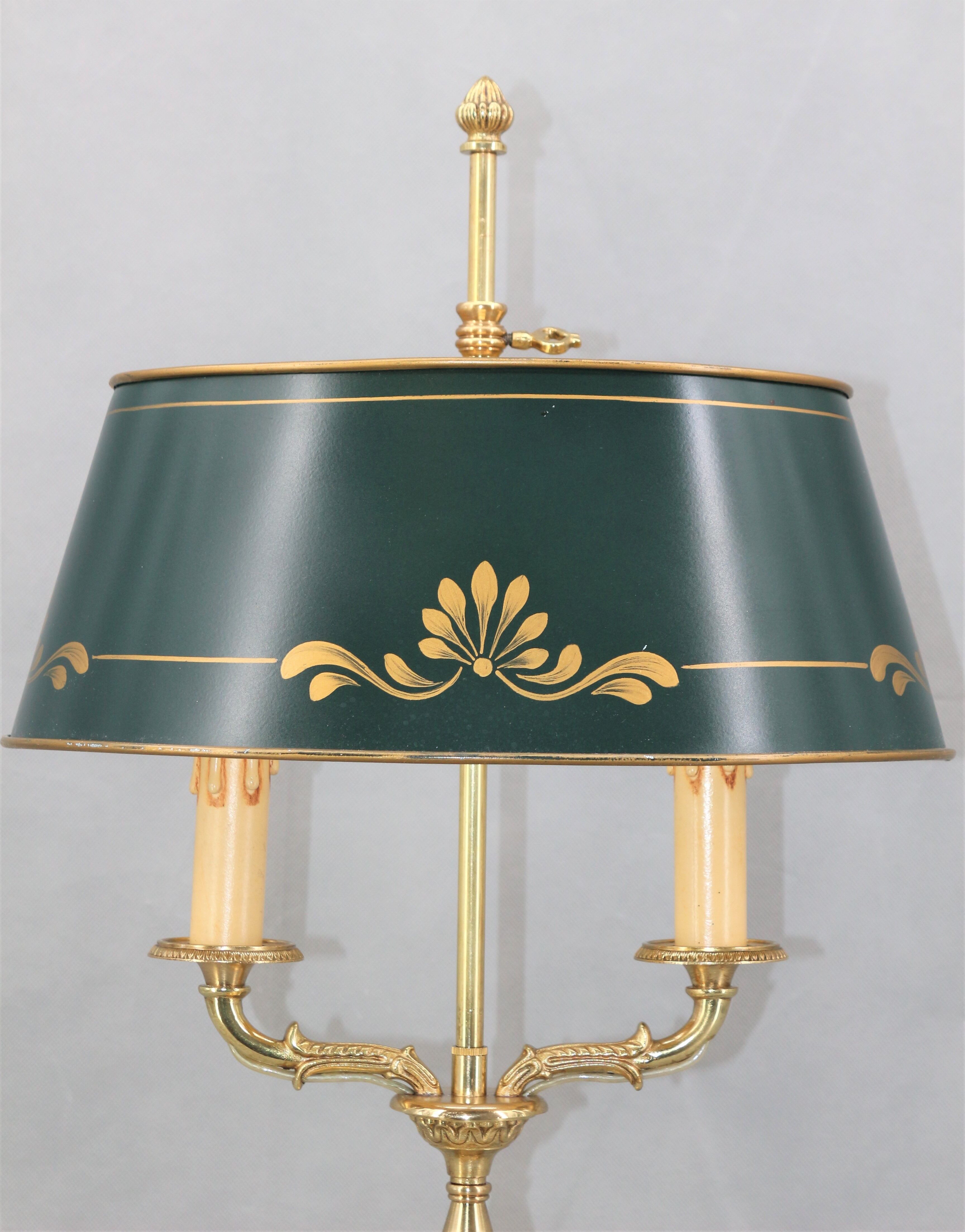 Hot water bottle lamp in solid bronze gilded empire style Lucien Gau
