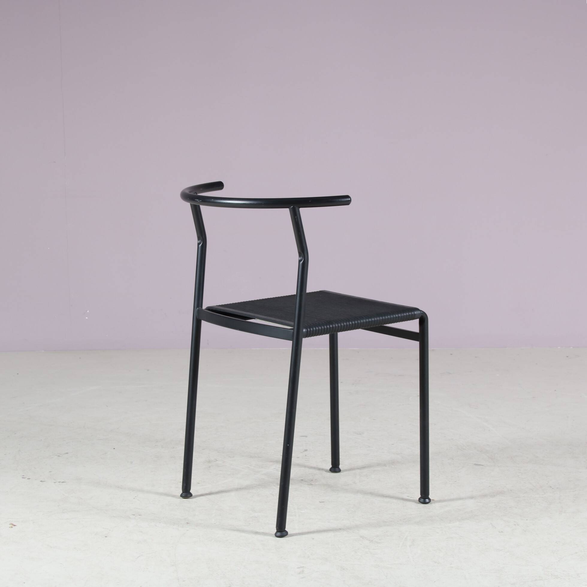 1980s Set of 6 “Café” dining chairs by Philippe Starck for Baleri, Italy