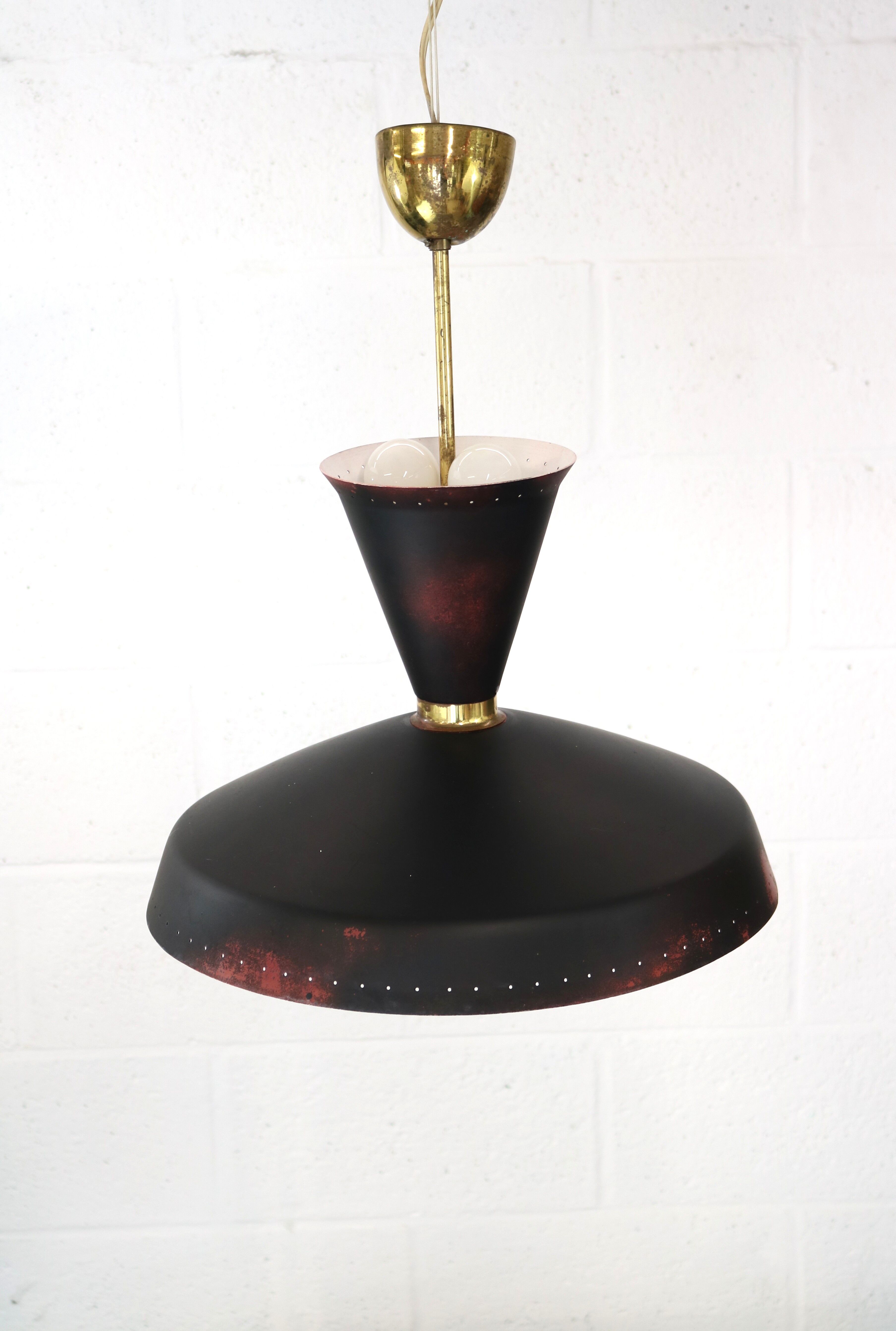 Old Swedish design hanging lamp  ***  Sweden 1960 - Stylish lighting