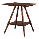 Table d'appoint carrée en chêne massif, moderne du milieu du siècle, années 1960