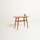 Scandinavian teak side table with magazine rack shelf, 1960s