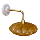 Antique wall lamp with yellow Clichy glass shade