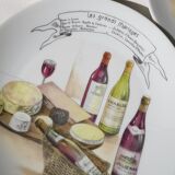Plateau de fromages en porcelaine avec 6 assiettes assorties