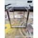 Table basse vintage chrome et plastique transparent