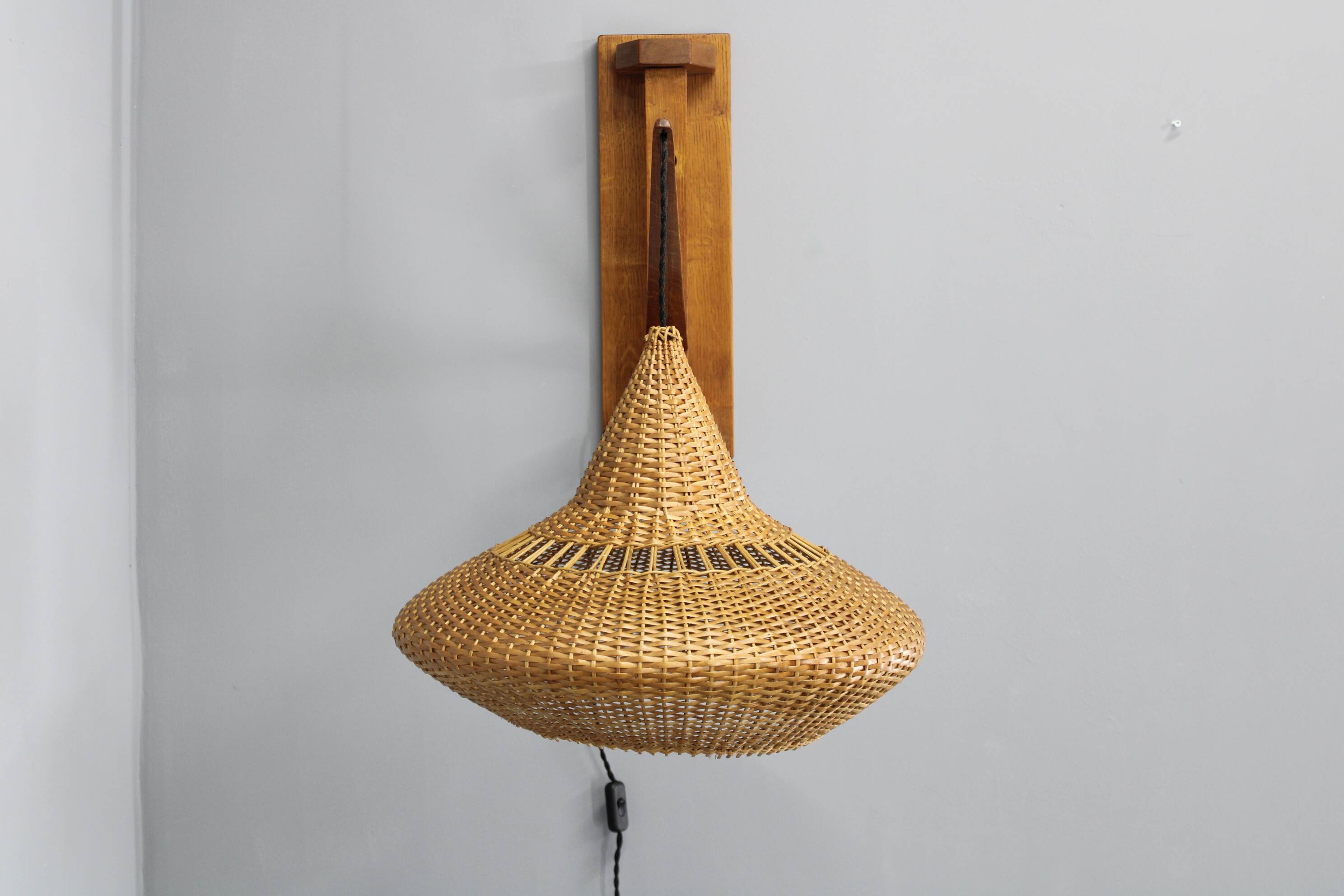 1960s Wall Wooden Lamp by Pokrok Zilina , Czechoslovakia