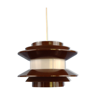 Chocolate coloured pendant by Carl Thore for Granhaga Metallindustri. 1970's