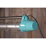 Industrial refurbished cage blue lamp
